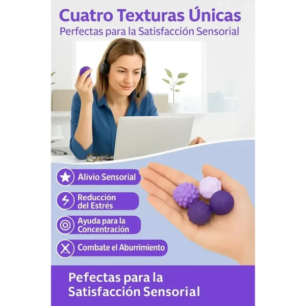 Bolas Sensoriales Magnéticas De Silicona Juguete Antiestrés
