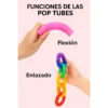 Tubos Sensoriales Flexibles Pop Tubes Antiestrés X10