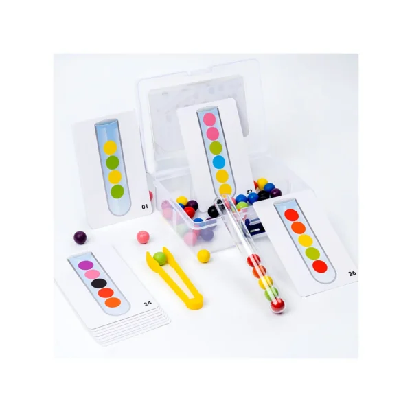 Juego Didáctico Tubos De Ensayo Con Cuentas De Colores Senso
