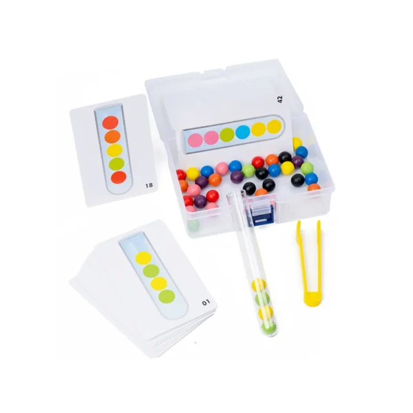 Juego Didáctico Tubos De Ensayo Con Cuentas De Colores Senso