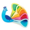 Juguete Sensorial Pavo Real Madera Aprendizaje Infantil