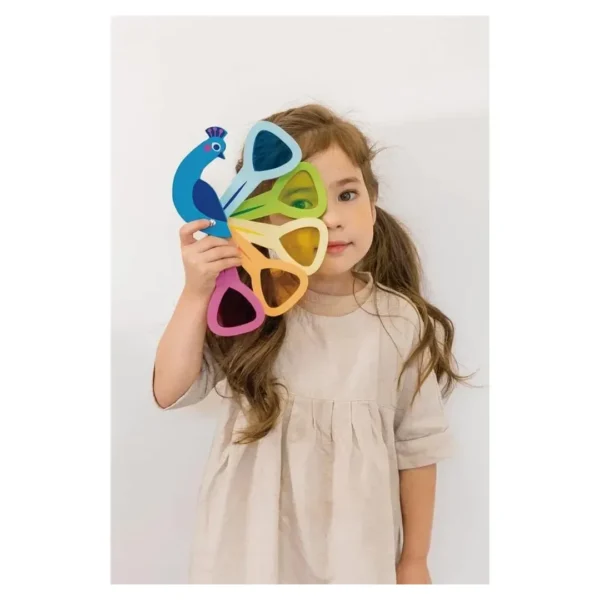 Juguete Sensorial Pavo Real Madera Aprendizaje Infantil