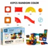 Bloques Magnéticos Montessori Construcción Educativa 45 Pcs
