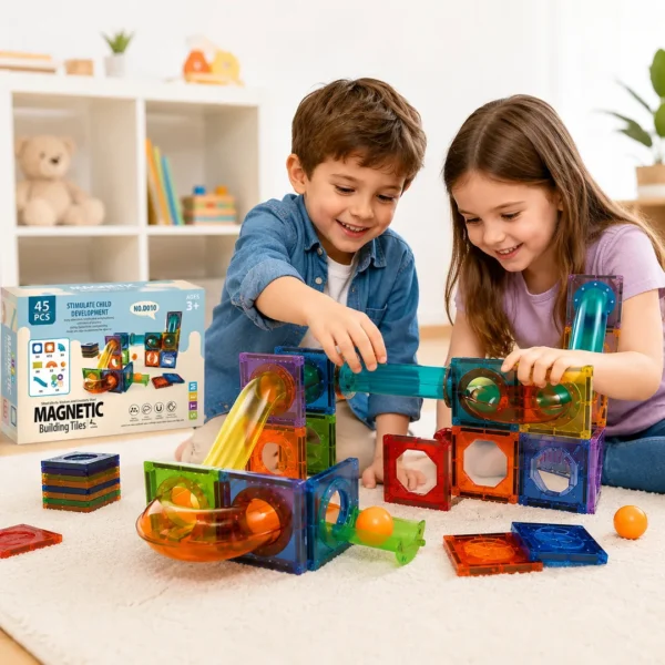 Bloques Magnéticos Montessori Construcción Educativa 45 Pcs