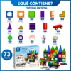Bloques Magnéticos Montessori Construcción Educativa 73 Pcs