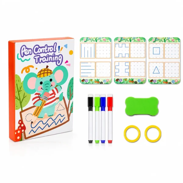 Libro Reutilizable Grafomotricidad Montessori Infantil Elefante