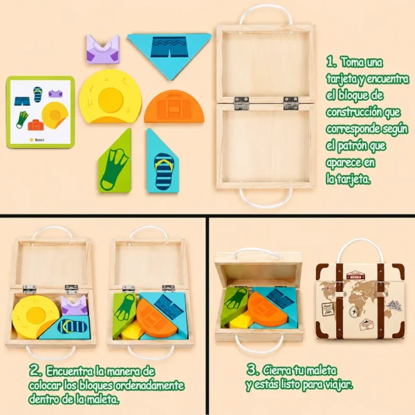 Juego Sensorial Montessori Lógica y Pensamiento Viajamos