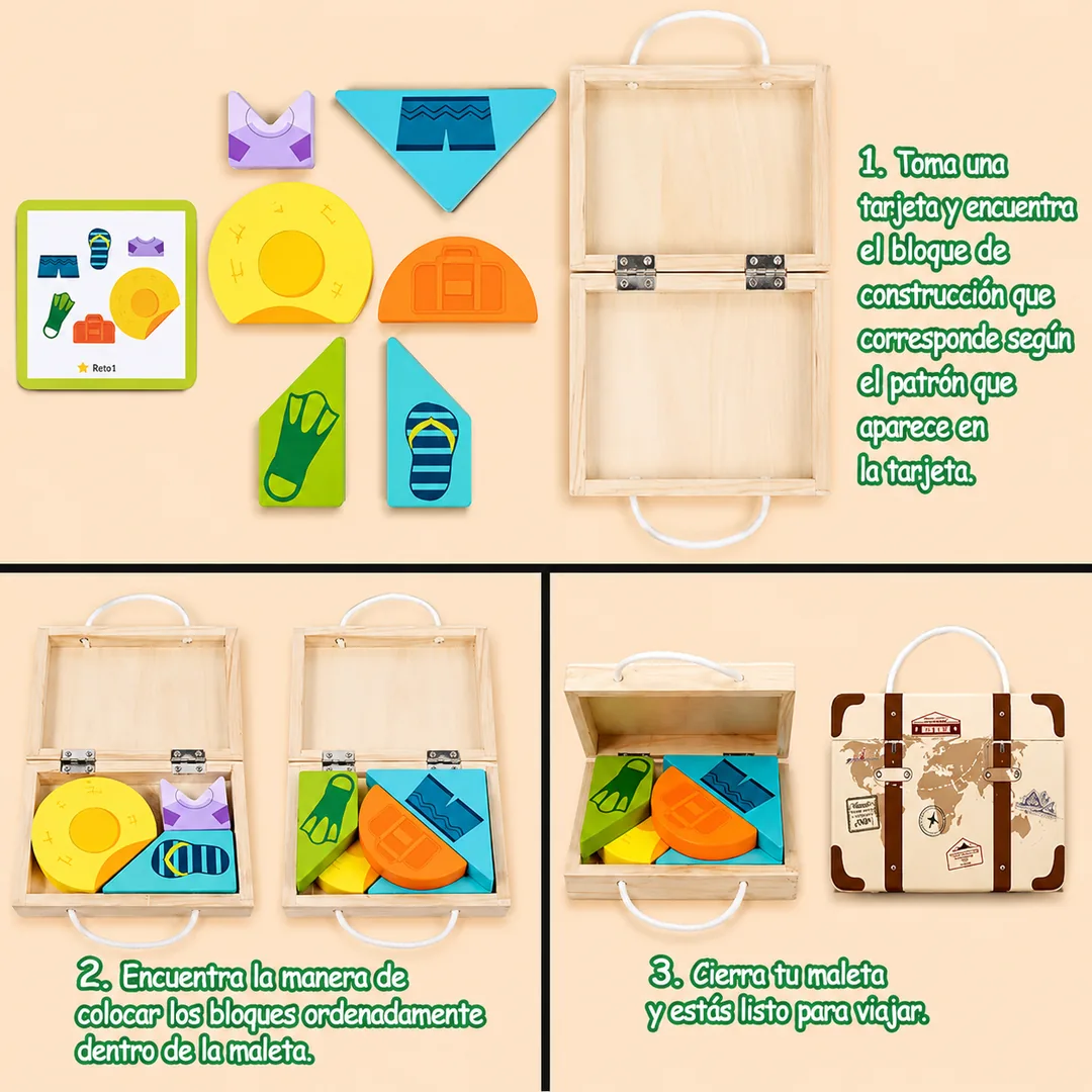 Juego Sensorial Montessori Lógica y Pensamiento Viajamos - Imagen 2