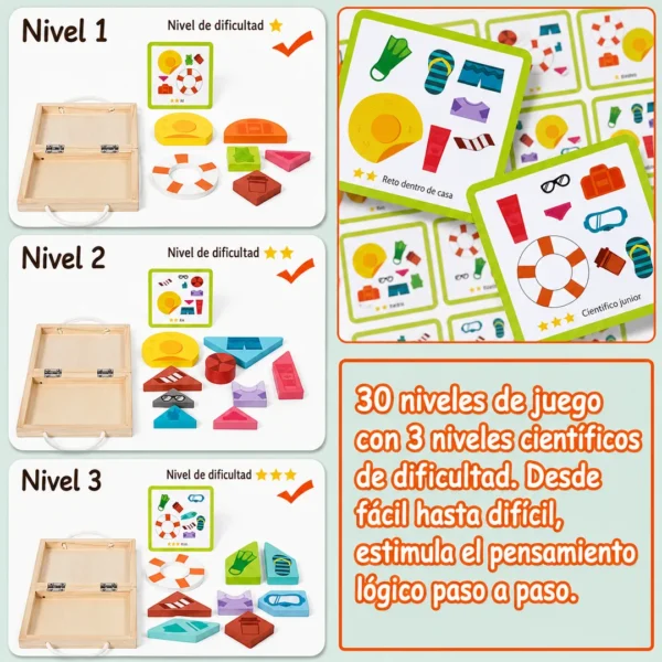 Juego Sensorial Montessori Lógica y Pensamiento Viajamos