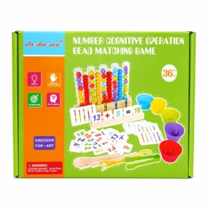 Juego Matemático Montessori Cuentas y Números Madera