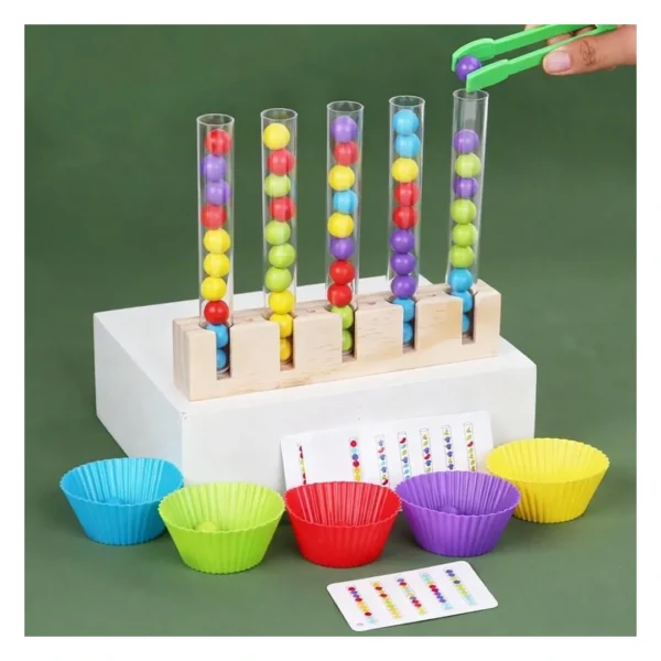 Juego Matemático Montessori Cuentas y Números Madera