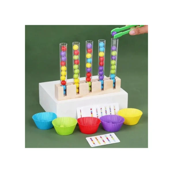 Juego Matemático Montessori Cuentas y Números Madera
