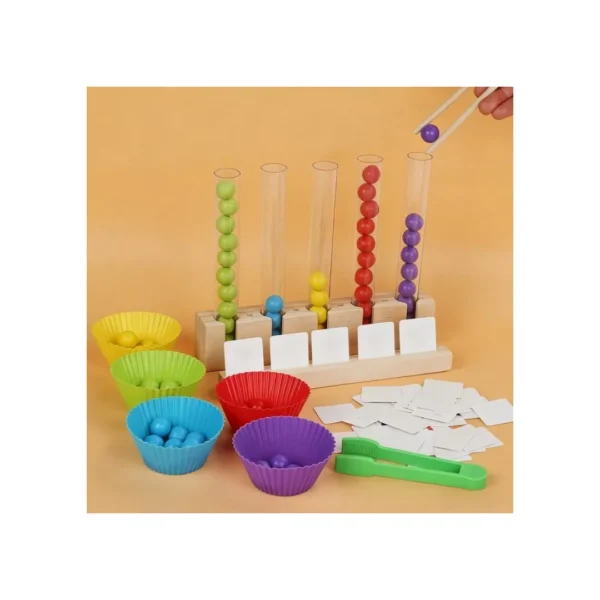 Juego Matemático Montessori Cuentas y Números Madera