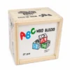 Caja de Madera Cubos Montessori Letras y Números Educativos