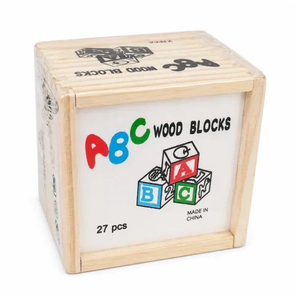 Caja de Madera Cubos Montessori Letras y Números Educativos