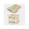 Caja de Madera Cubos Montessori Letras y Números Educativos