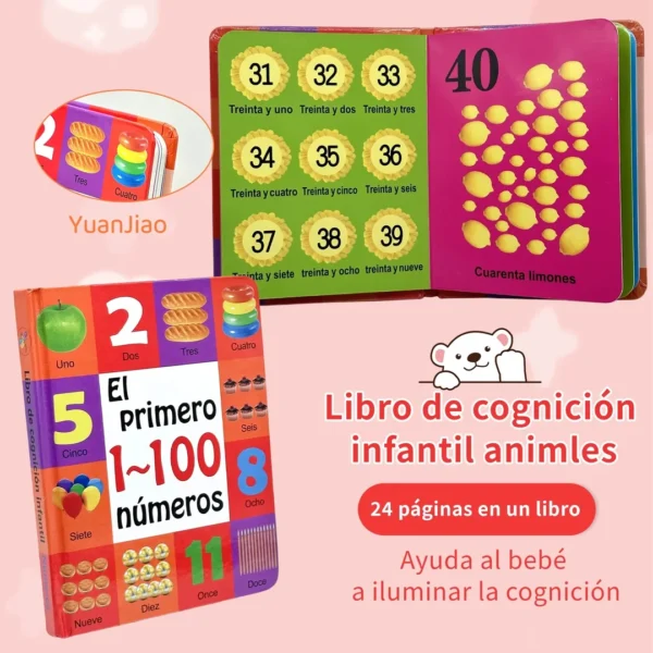 Libro Infantil Mis Primeros 100 Números Educativo Tapa Dura