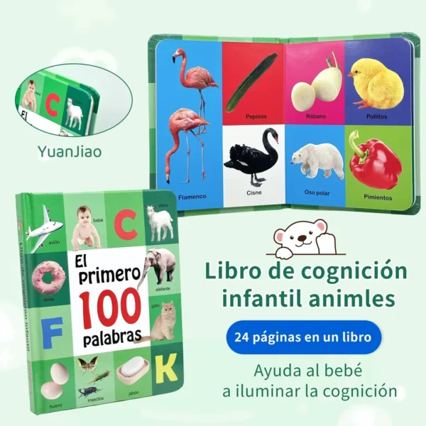 Libro Infantil Mis Primeras 100 Palabras Educativo Tapa Dura